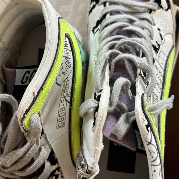 Golden Goose slides size 7 (37) one of a kind! Custom slides!! 💜💜🩷🩷 - Picture 6 of 9